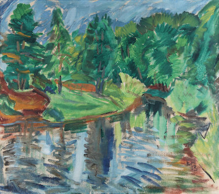 Erich Heckel, ‘Alsterlandschaft (Die Alster bei der Mellingburger Schleuse) (Alster Landscape (The Alster near the Mellingburg Lock))’, 1913
