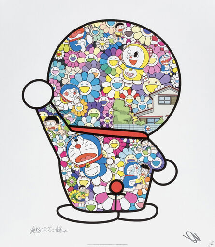 Takashi Murakami, ‘Doraemon in the Field of Flowers’, 2020