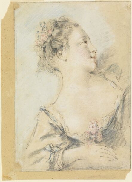 François Boucher, ‘Bust of a young girl’, ca. 1700s
