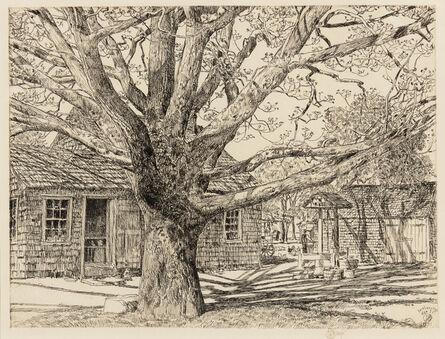 Childe Hassam, ‘Oak and Old House in Spring’, 1931