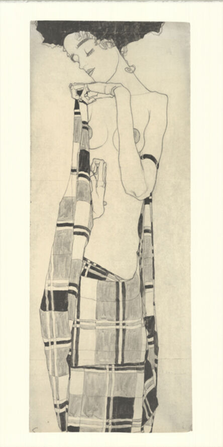 Egon Schiele, ‘Gerti Schiele in a Plaid Dress’, 1991
