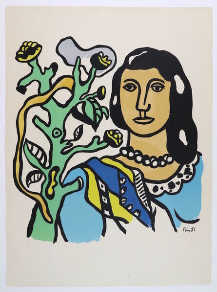 Fernand Léger, ‘La femme et la fleur’, 1954