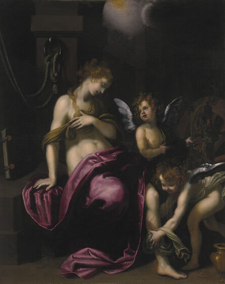 Giovanni Bilivert, ‘Saint Catherine of Alexandria with two angels’