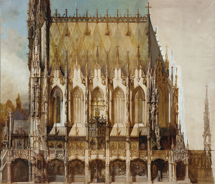 Hans Makart, ‘Gotische Grabkirche St. Michael, Lateral View’, 1883