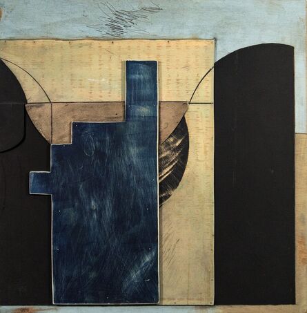 Otto Rogers, ‘Untitled (Wood Relief) - dynamic, earthy, modernist abstract, acrylic on wood’, ca. 2015
