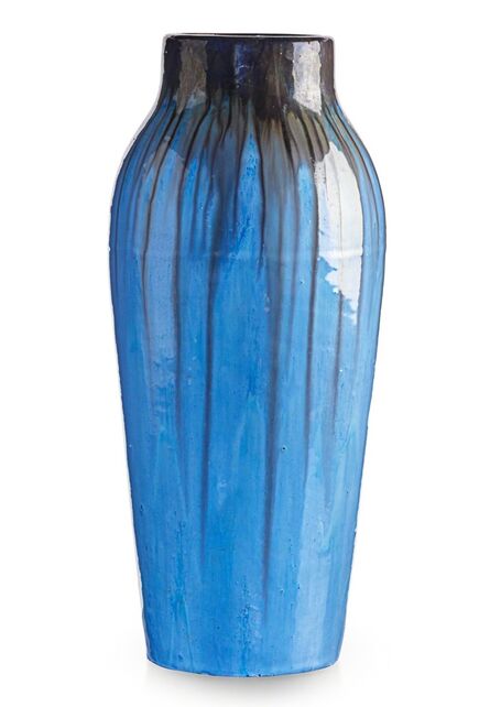 Fulper Pottery, ‘Large vase, brown and Chinese Blue flambé glaze, Flemington, NJ’, 1910s