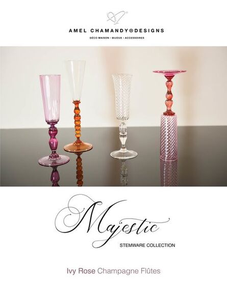 Amel Chamandy, ‘IVY ROSE™ champagne glass set from the Majestic Stemware Collection’, 2021