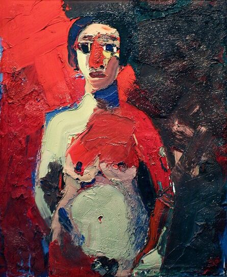 Joan Brown, ‘Girl Standing (Girl with Red Nose)’, 1962