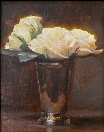 Jacob Collins, ‘Roses in a Silver Cup II’, 2008