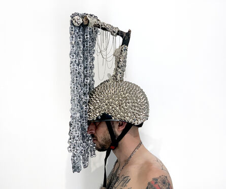 Lucien Shapiro, ‘Labyrinth building hand holding helmet ’, 2019