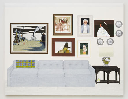 Becky Suss, ‘Living Room (six paintings, four plates)’, 2015