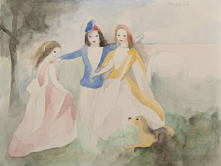 Marie Laurencin, ‘Trois femmes jouant avec un chien’, Unknown