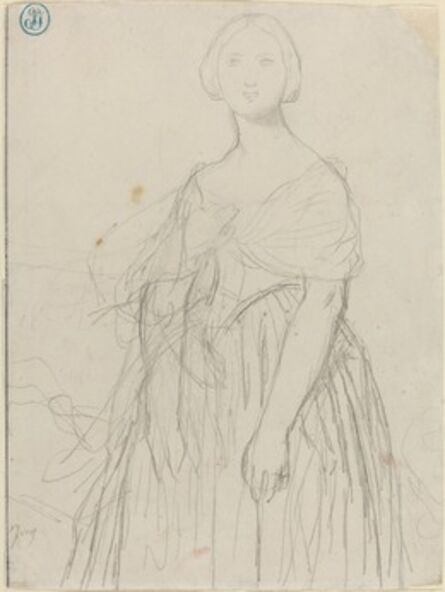 Jean-Auguste-Dominique Ingres, ‘Sketch for Madame Moitessier’