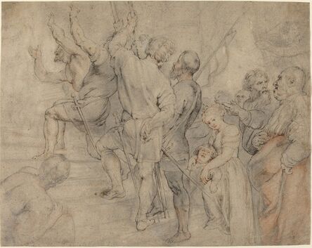Peter Paul Rubens, ‘Part of the Crowd at the Ecce Homo, over Anonymous Italian after Titian’
