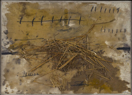 Antoni Tàpies, ‘Collage à la paille’