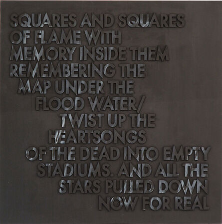 Robert Montgomery, ‘Poem for Ezra Pound and Kurt Cobain’, 2015