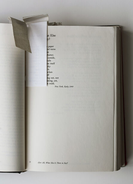 Mary Ellen Bartley, ‘Ginsberg Poem’, 2015