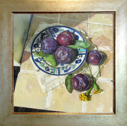 Jeffrey Ripple, ‘Plums on a Persian Plate’, 2017