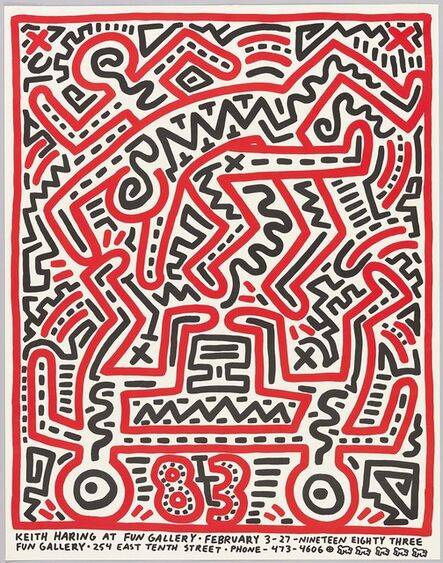 Keith Haring, ‘Fun Gallery poster’, 1983