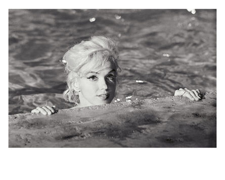 Lawrence Schiller, ‘Marilyn Monroe close up in pool (black and white), 1962’, 1962