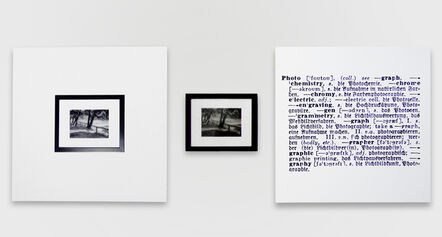 Joseph Kosuth, ‘One and Three Photograph [Eng./Germ.]’, 1965