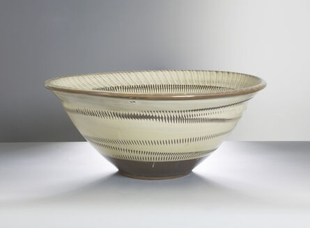 Onda Yaki, ‘Water Lily Bowl with Tobikanna (Blade Skip) Design’, n/a