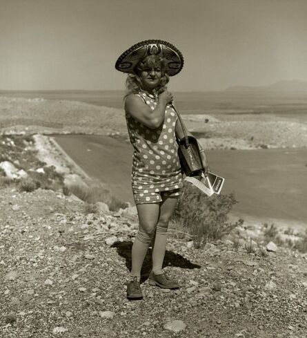 Steve Fitch, ‘Tourist Lady, Highway 66, Meteor Crater, Arizona’, 1971