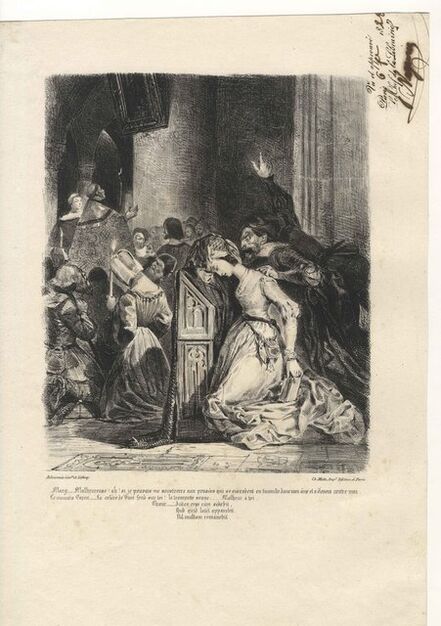 Eugène Delacroix, ‘Marguerite à l’église – Gretchen at Church’, 1825-27