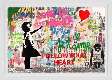 Mr. Brainwash, ‘'Follow Your Heart' Balloon Girl, Unique Painting’, 2022