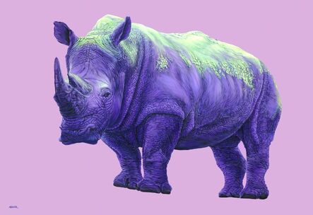 Helmut Koller, ‘Purple Rhinoceros’, 2010