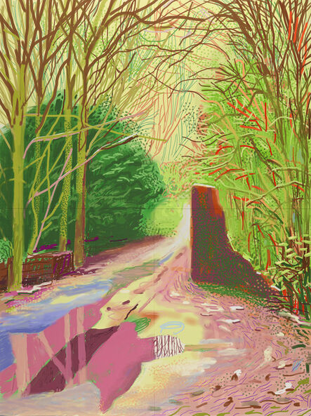 David Hockney, ‘The Arrival of Spring in Woldgate, East Yorkshire in 2011 (twenty eleven) – 2 January (1147)’, 2011