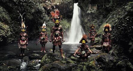 Jimmy Nelson, ‘XV 66, Tumbu, Hangu, Peter, Hapiya, Kati, Hengene & Steven, Huli Wigmen, Ambua Falls, Tari Valley, Papua New Guinea’, 2010
