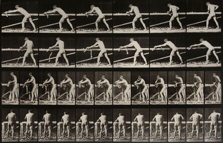 Eadweard Muybridge, ‘Animal Locomotion: Plate 370 (Nude Man Playing Wood)’, 1887