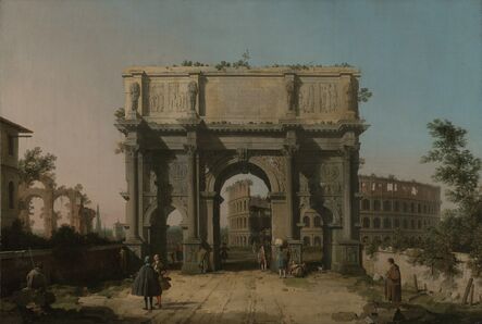 Canaletto, ‘View of the Arch of Constantine with the Colosseum’, 1742-1745