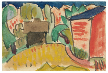 Karl Schmidt-Rottluff, ‘Landschaft mit Häusern’, 1921