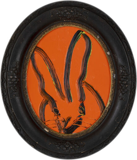 Hunt Slonem, ‘Untitled, Oval Orange Bunny’, 2019