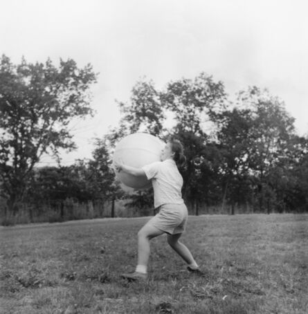 Peter Hujar, ‘Girl Throwing Ball, Southbury (I)’, 1957