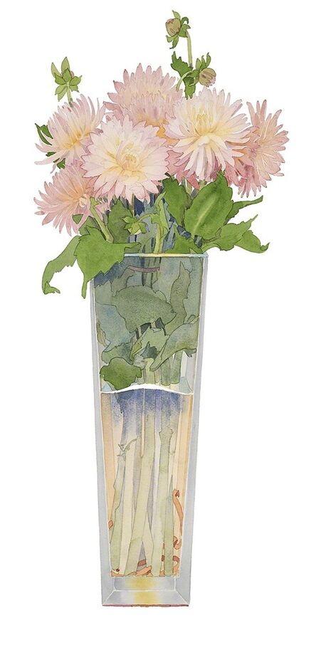 Gary Bukovnik, ‘Pink Peonies in a Tall Vase   ’, 2017
