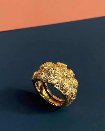 Andrew Grima, ‘Yellow Gold and Diamond 'Crocodile' Ring’, 1966