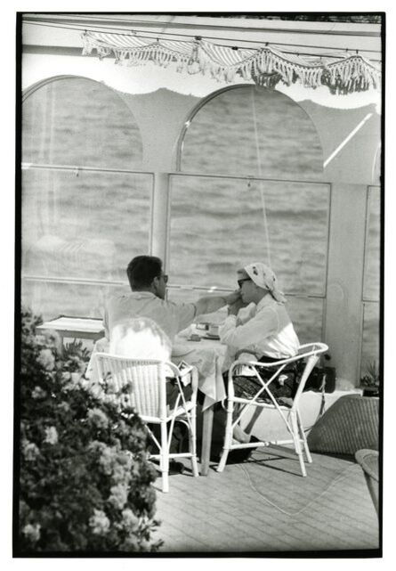 Jack Garofalo, ‘Grace Kelly and Jean-Pierre Aumont having breakfast on a sea terrace’, 1955