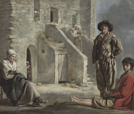 Louis Le Nain, ‘Peasants before a House’, ca. 1640