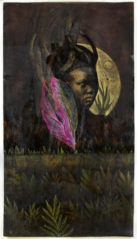 Tuli Mekondjo, ‘Ohani oya ninga eti lambali/ The moon has become the the eyes of the deer ’, 2020