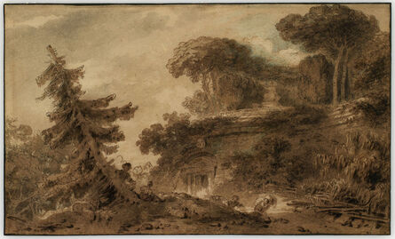 Jean-Honoré Fragonard, ‘Lovers in a Park with Antique Ruins’, early 1760s
