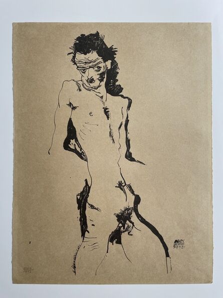 Egon Schiele, ‘MALE NUDE (Self Portrait) (KALLIR1)’, 1912