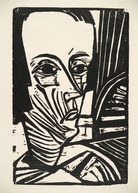 Erich Heckel, ‘A.N. (Portrait Asta Nielsen)’, 1919