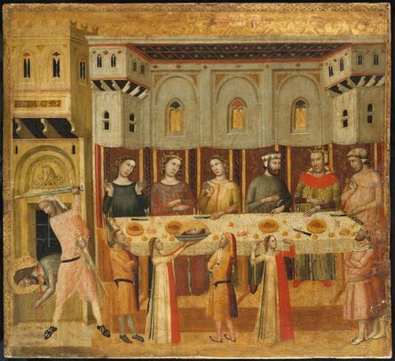 Giovanni Baronzio, ‘The Feast of Herod and the Beheading of the Baptist’, ca. 1330–1335