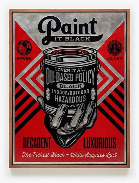 Shepard Fairey, ‘Paint it Black (Hand), Plate’, 2015