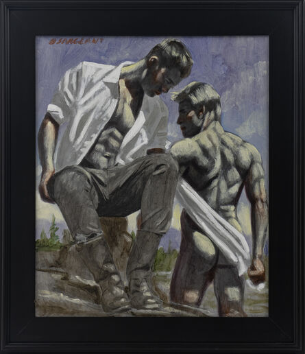 Mark Beard, ‘[Bruce Sargeant (1898-1938)] Two Men in Landscape’, n.d.