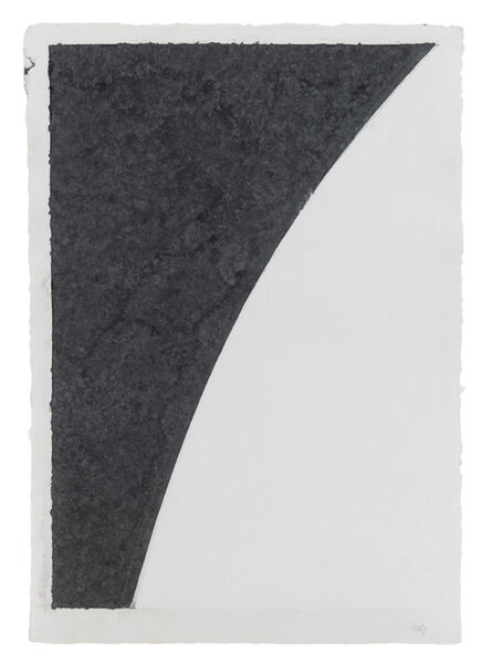 Ellsworth Kelly, ‘Colored Paper Image I (White Curve with Black I)’, 1976