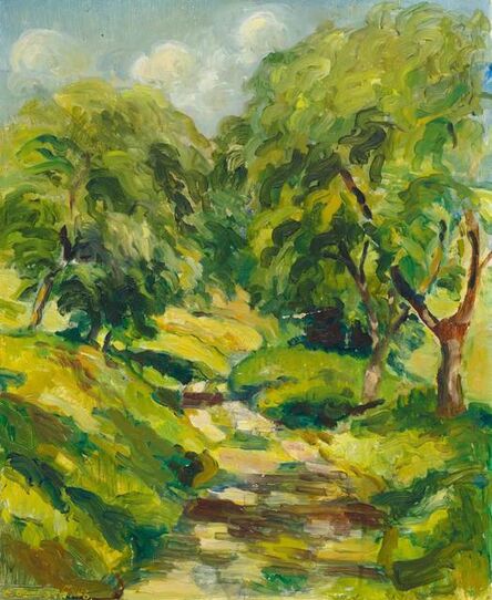 Franz Gertsch, ‘Sonniger Weg zwischen Bäumen’, 1946